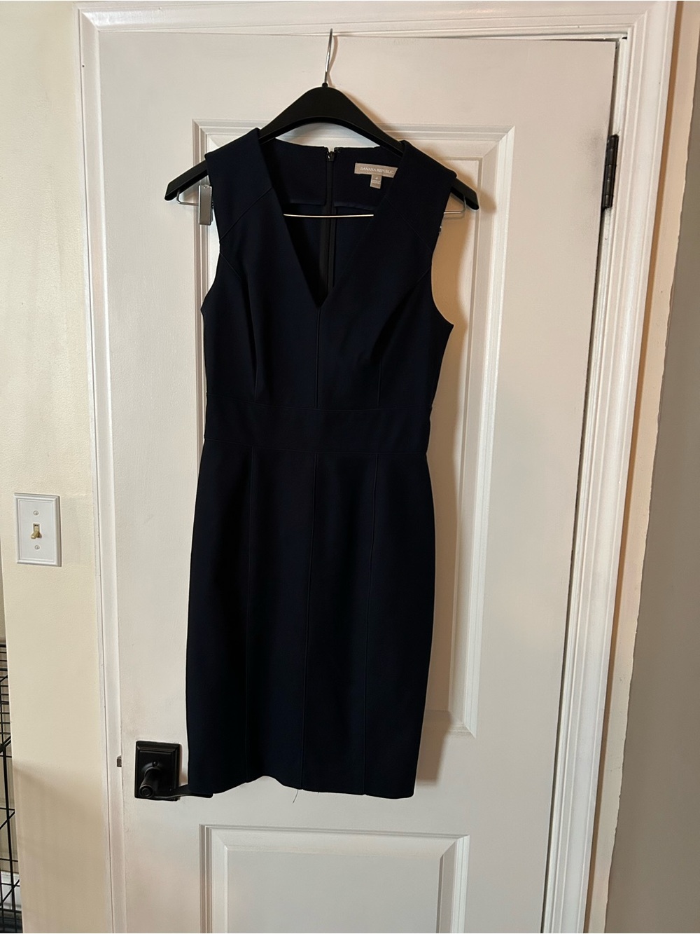 Banana Republic Navy Sleeveless Sheath Dress